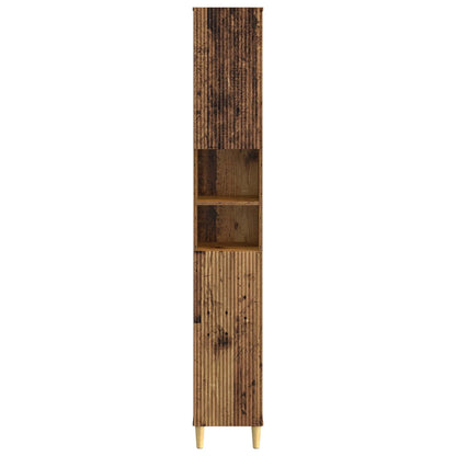 Bathroom Cabinet with Open Shelf ARNHEM Old Wood