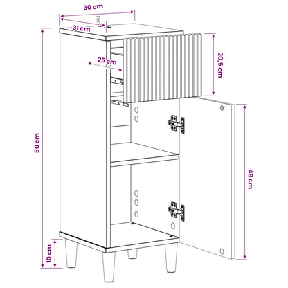 Bathroom Storage Cainet ARNHEM Old Wood 30 x 31 x 80 cm
