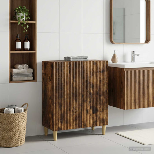 Bathroom Storage Cainet ARNHEM Smoked Oak 59.5 x 31 x 80 cm