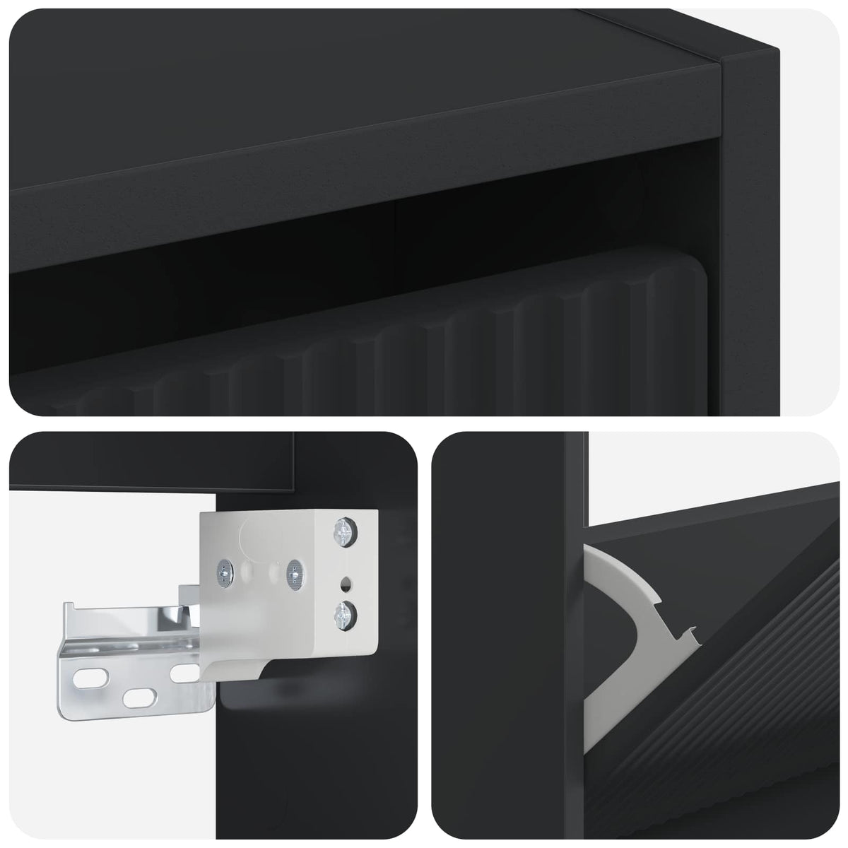 Wall-Mounted Shoe Cabinet ARNHEM 71 x 17 x 43 cm Black