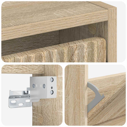 Wall-Mounted Shoe Cabinet ARNHEM 71 x 17 x 43 cm Sonoma Oak