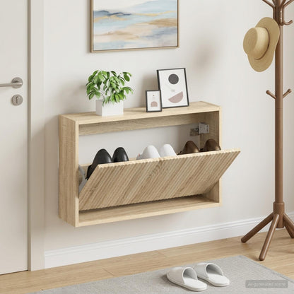 Wall-Mounted Shoe Cabinet ARNHEM 71 x 17 x 43 cm Sonoma Oak
