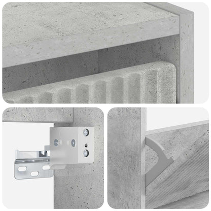 Wall-Mounted Shoe Cabinet ARNHEM 71 x 17 x 43 cm Concrete Grey