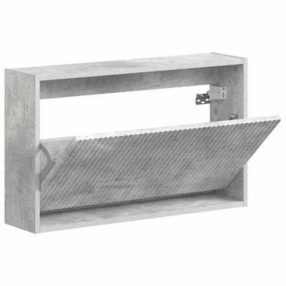 Wall-Mounted Shoe Cabinet ARNHEM 71 x 17 x 43 cm Concrete Grey