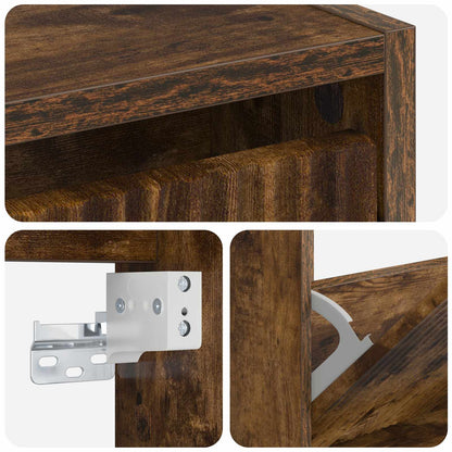 Wall-Mounted Shoe Cabinet ARNHEM 71 x 17 x 43 cm Smoked Oak