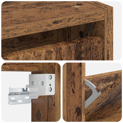Wall-Mounted Shoe Cabinet ARNHEM 71 x 17 x 43 cm Old Wood
