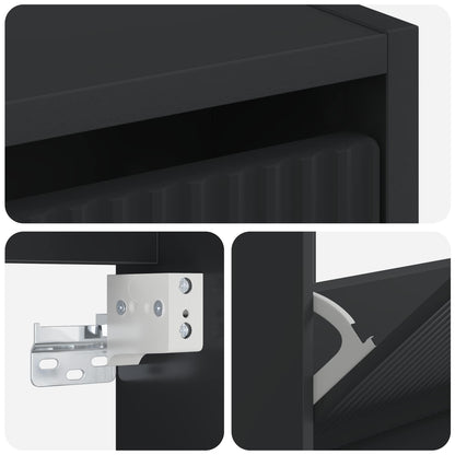Wall-Mounted Shoe Cabinet ARNHEM 71 x 17 x 86 cm Black