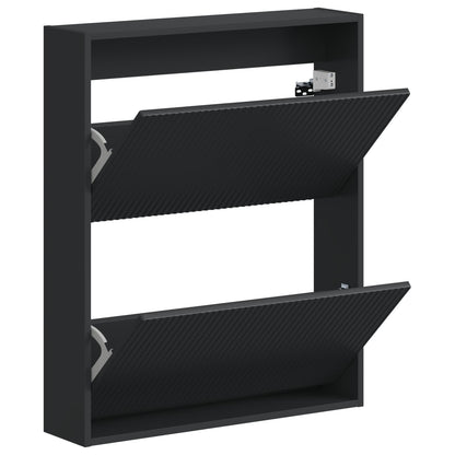 Wall-Mounted Shoe Cabinet ARNHEM 71 x 17 x 86 cm Black
