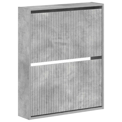 Wall-Mounted Shoe Cabinet ARNHEM 71 x 17 x 86 cm Concrete Grey