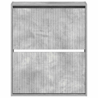 Wall-Mounted Shoe Cabinet ARNHEM 71 x 17 x 86 cm Concrete Grey