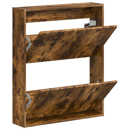 Wall-Mounted Shoe Cabinet ARNHEM 71 x 17 x 86 cm Smoked Oak