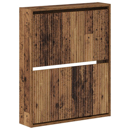 Wall-Mounted Shoe Cabinet ARNHEM 71 x 17 x 86 cm Old Wood