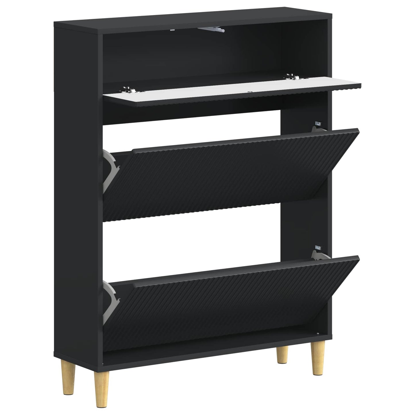 Shoe Cabinet ARNHEM 78 x 24 x 103 cm Engineered Wood Black