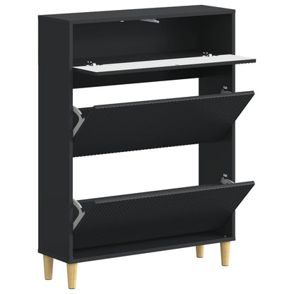 Shoe Cabinet ARNHEM 78 x 24 x 103 cm Engineered Wood Black