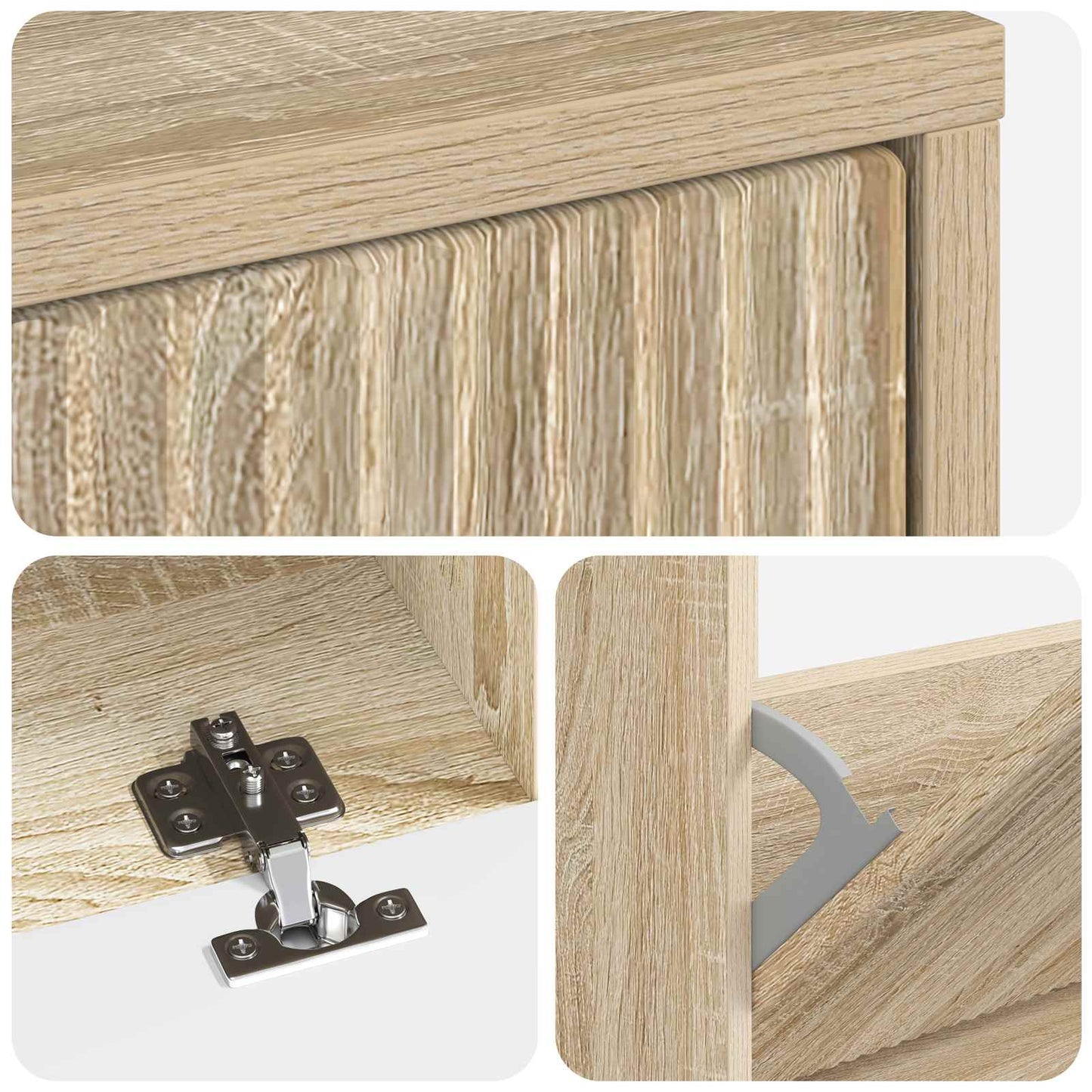 Shoe Cabinet ARNHEM 78 x 24 x 103 cm Engineered Wood Sonoma Oak