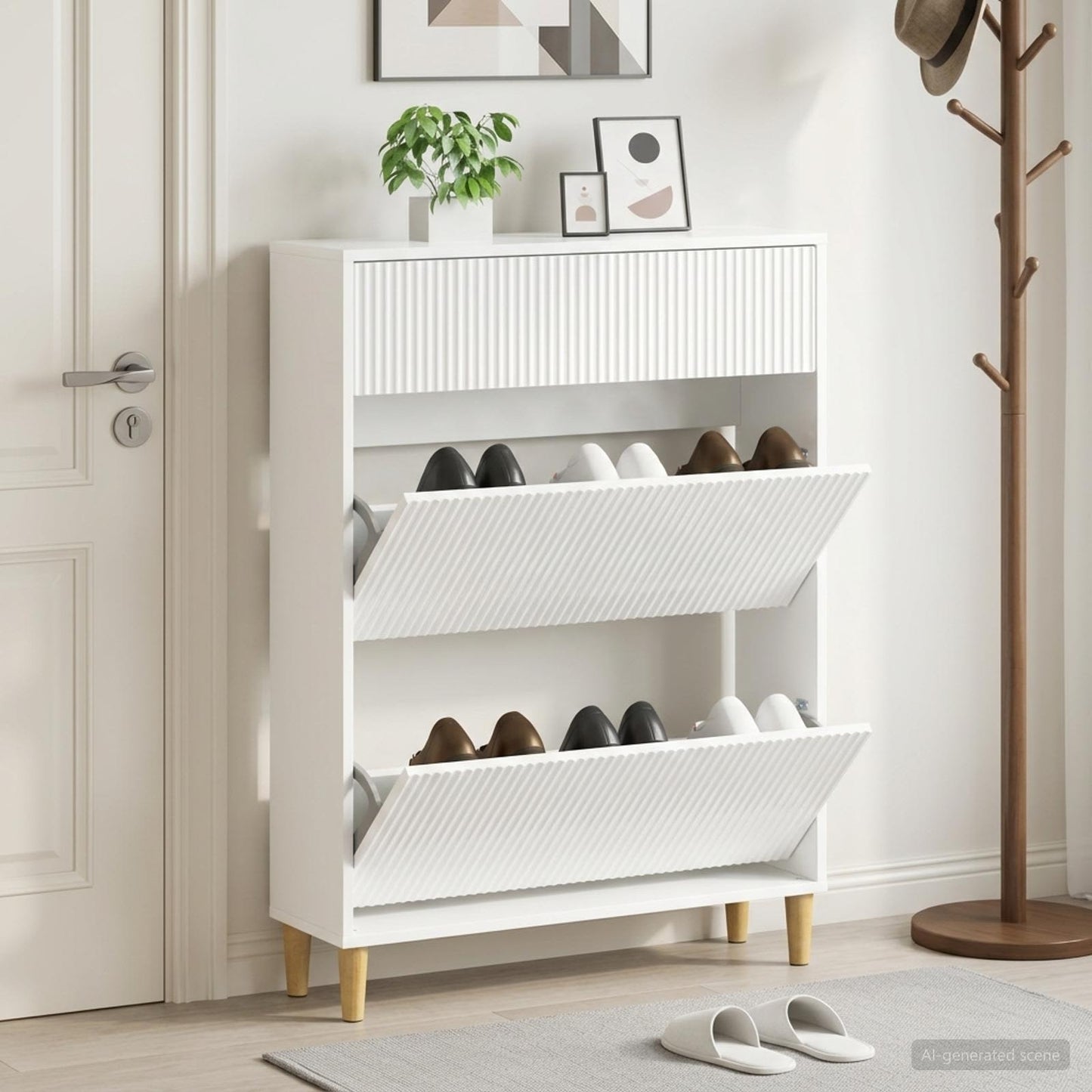 Shoe Cabinet ARNHEM 78 x 24 x 103 cm Engineered Wood