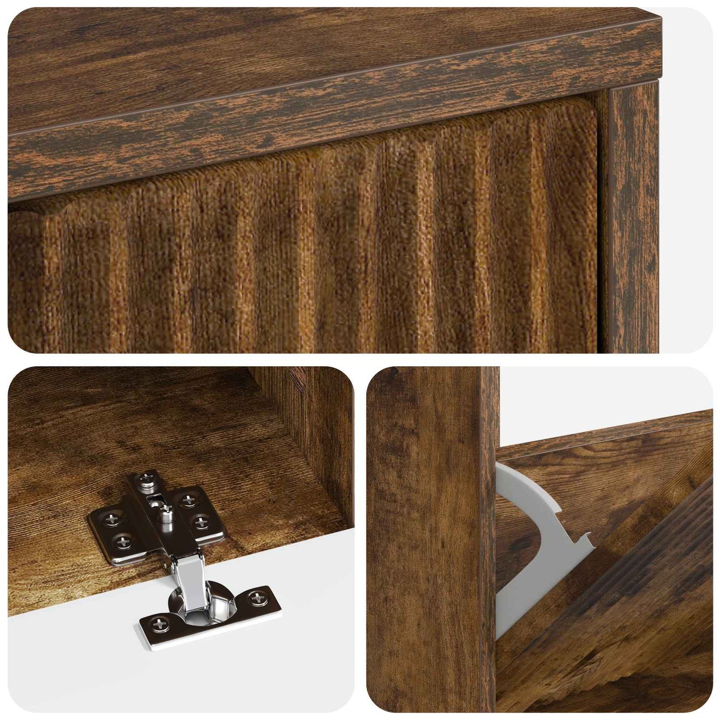 Shoe Cabinet ARNHEM 78 x 24 x 103 cm Engineered Wood Smoked Oak