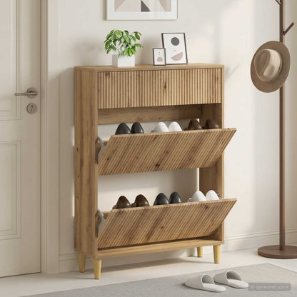 Shoe Cabinet ARNHEM 78 x 24 x 103 cm Engineered Wood