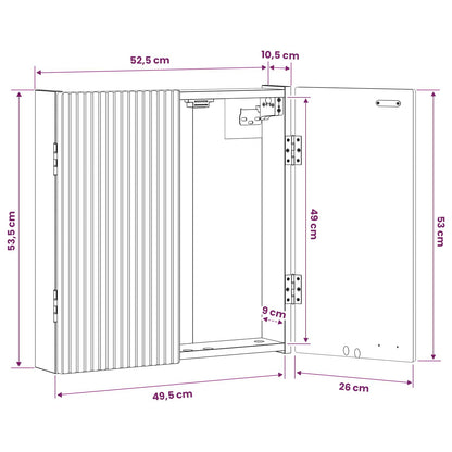 Dartboard Cabinet ARNHEM High Gloss White 52.5 x 10.5 x 53.5 cm