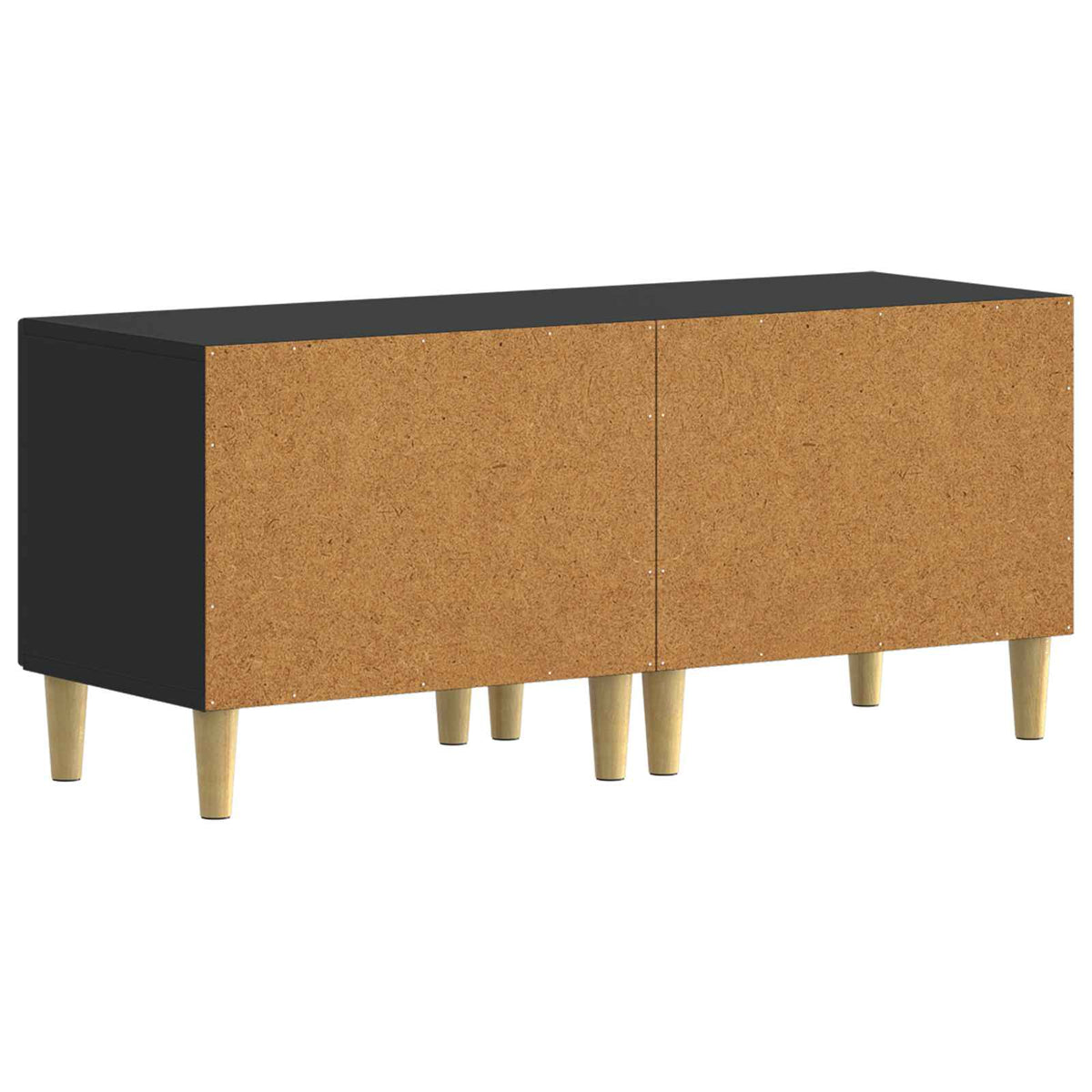 TV Cabinet Black Engineered Wood