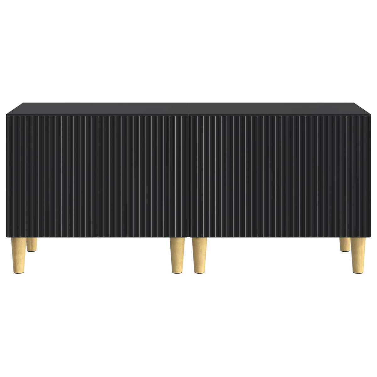 TV Cabinet Black Engineered Wood