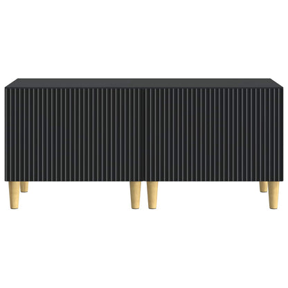 TV Cabinet Black Engineered Wood