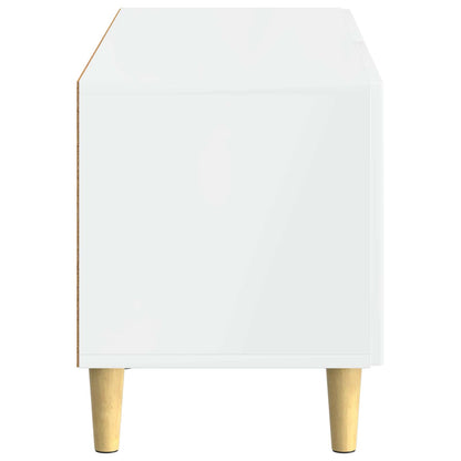TV Cabinet High Gloss White Engineered Wood