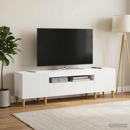 LED TV Cabinet White Engineered Wood