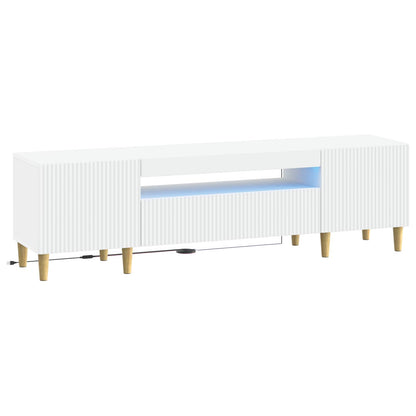 LED TV Cabinet White Engineered Wood
