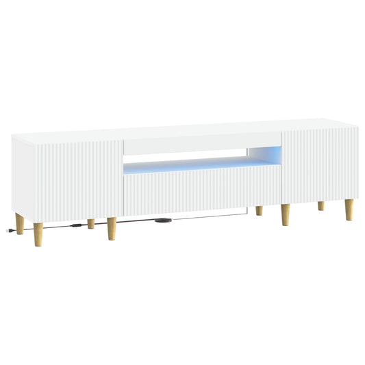 LED TV Cabinet ARNHEM 153 x 35 x 43 cm White Engineered Wood