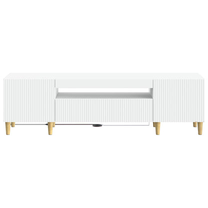 LED TV Cabinet White Engineered Wood