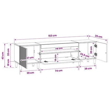LED TV Cabinet White Engineered Wood