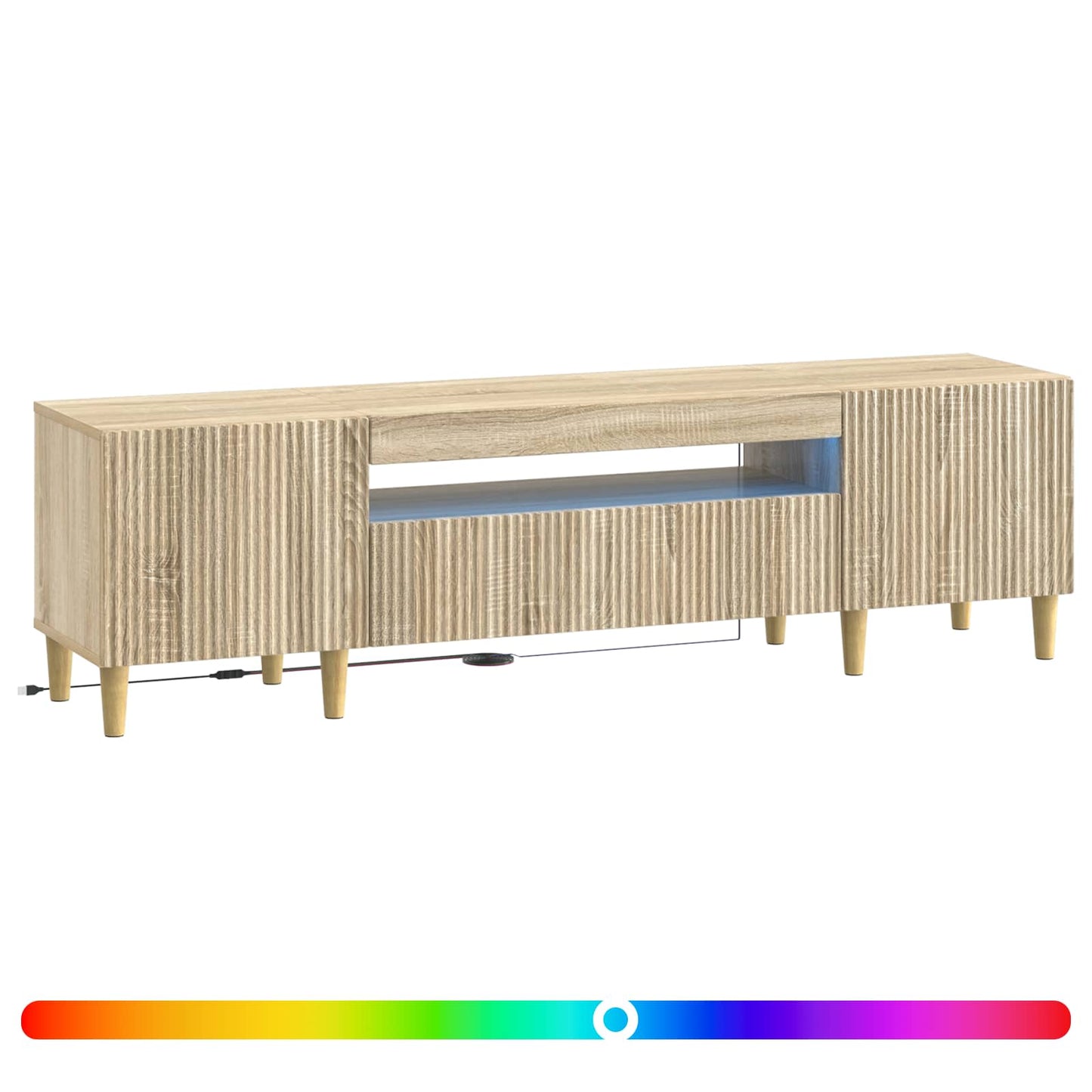 LED TV Cabinet Sonoma Oak Engineered Wood
