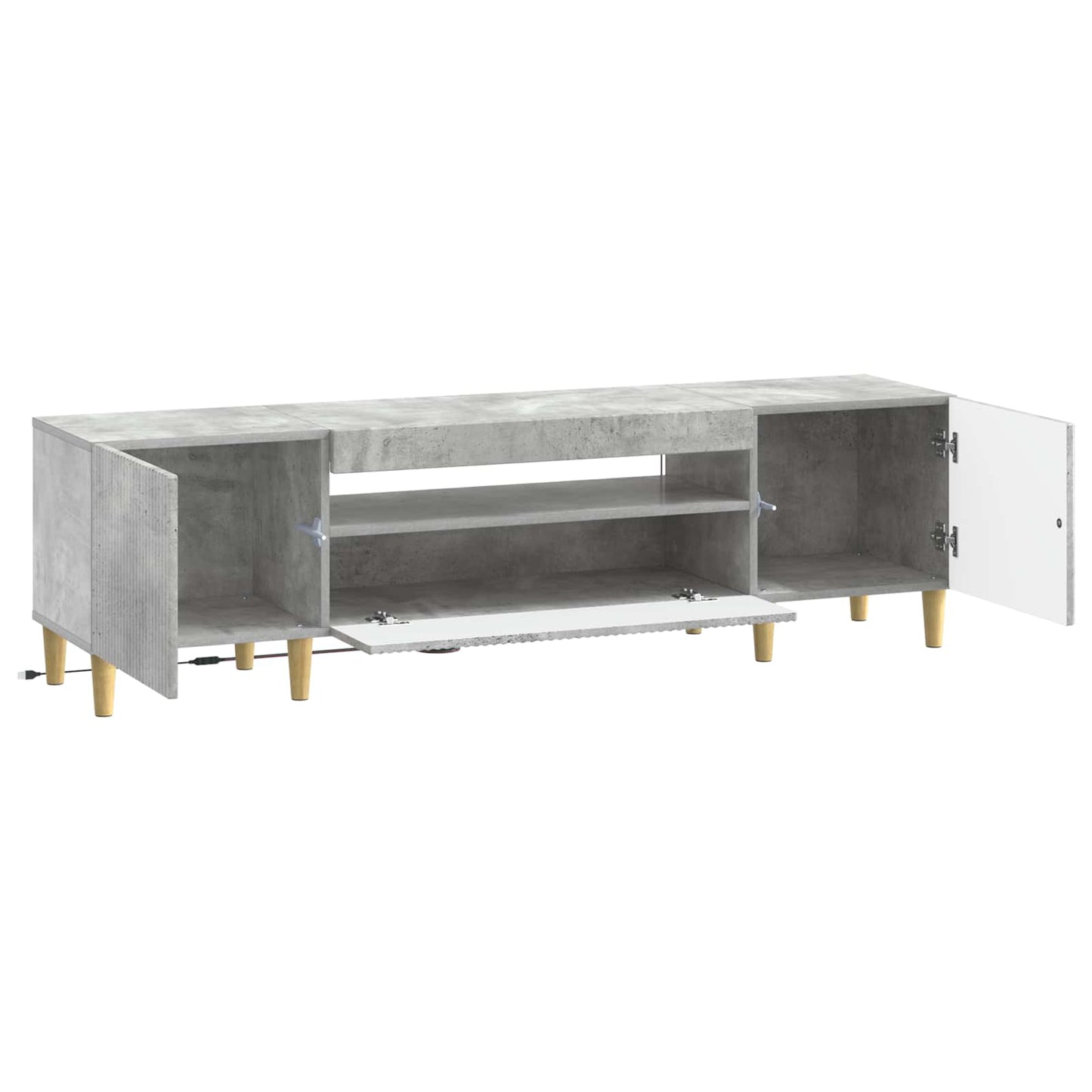 LED TV Cabinet Concrete Grey Engineered Wood