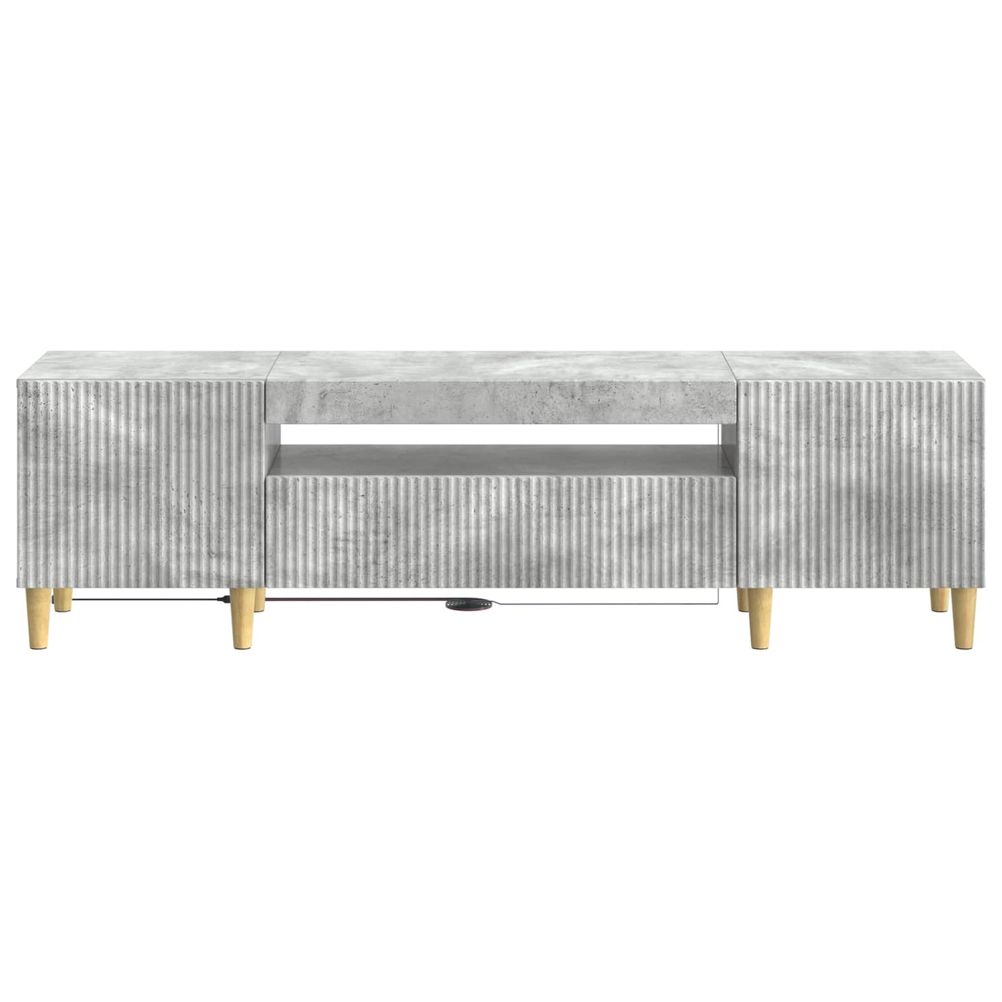LED TV Cabinet Concrete Grey Engineered Wood