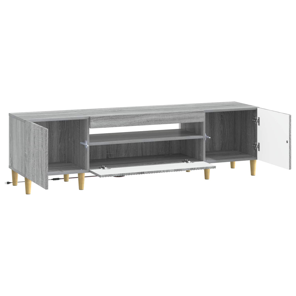 LED TV Cabinet Grey Sonoma Engineered Wood