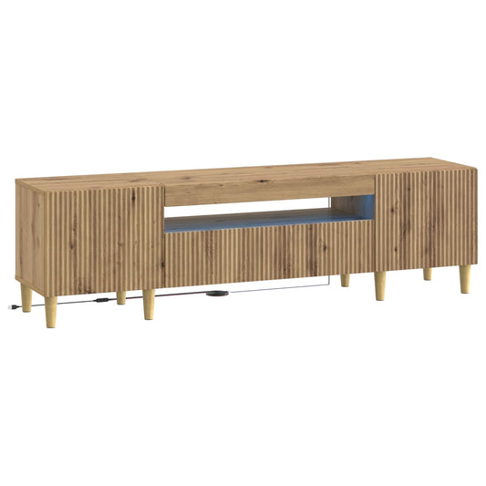 LED TV Cabinet ARNHEM 153 x 35 x 43 cm Artisan Oak