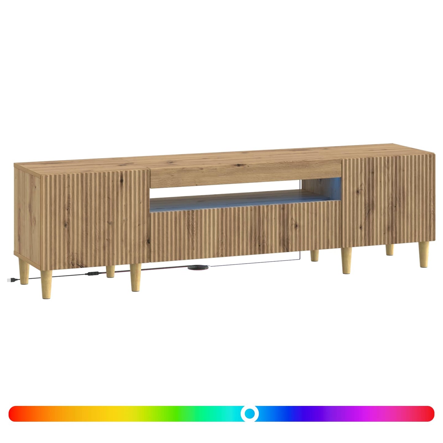 LED TV Cabinet Artisan Oak Engineered Wood