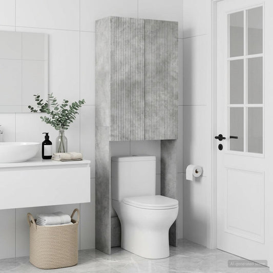 Toilet Cabinet ARNHEM Concrete Grey 66 x 25.5 x 190 cm
