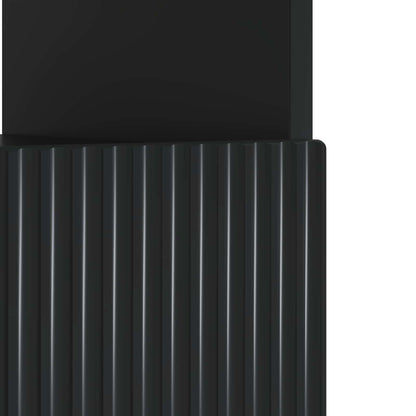 LED TV Cabinet Black Engineered Wood