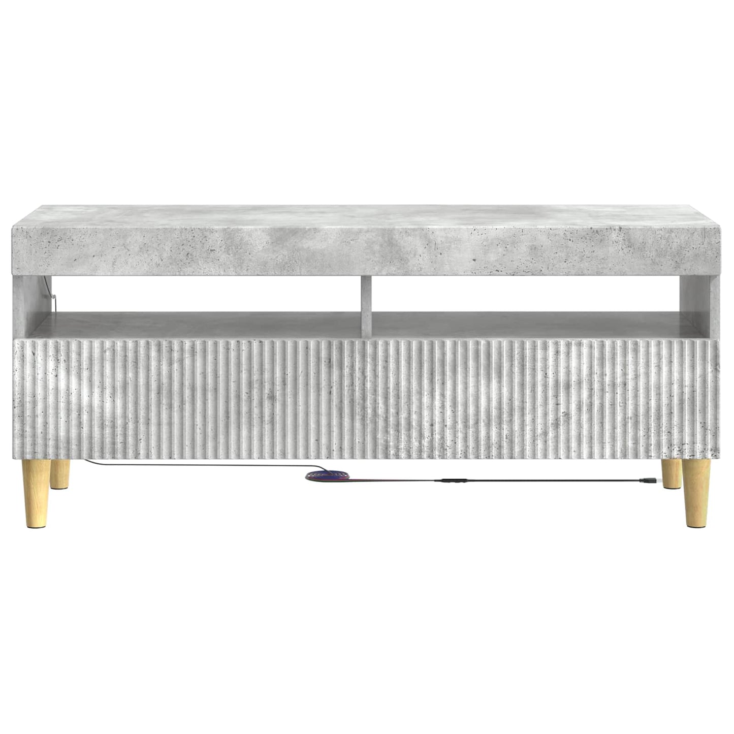 LED TV Cabinet Concrete Grey Engineered Wood