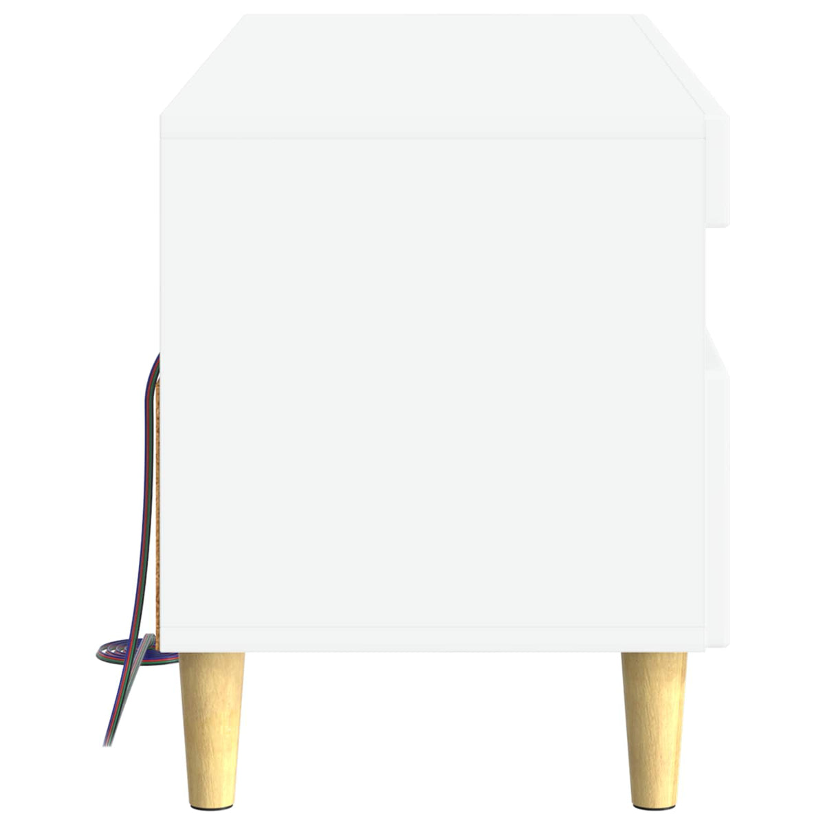 LED TV Cabinet High Gloss White Engineered Wood