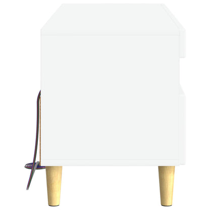 LED TV Cabinet High Gloss White Engineered Wood