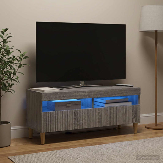 LED TV Cabinet ARNHEM 100 x 35 x 43 cm Grey Sonoma