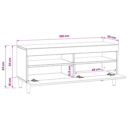 LED TV Cabinet Old Wood Engineered Wood