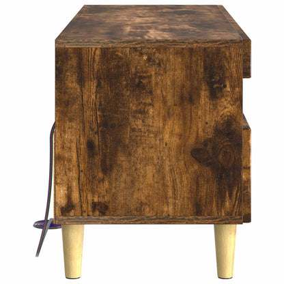 LED TV Cabinet Smoked Oak Engineered Wood