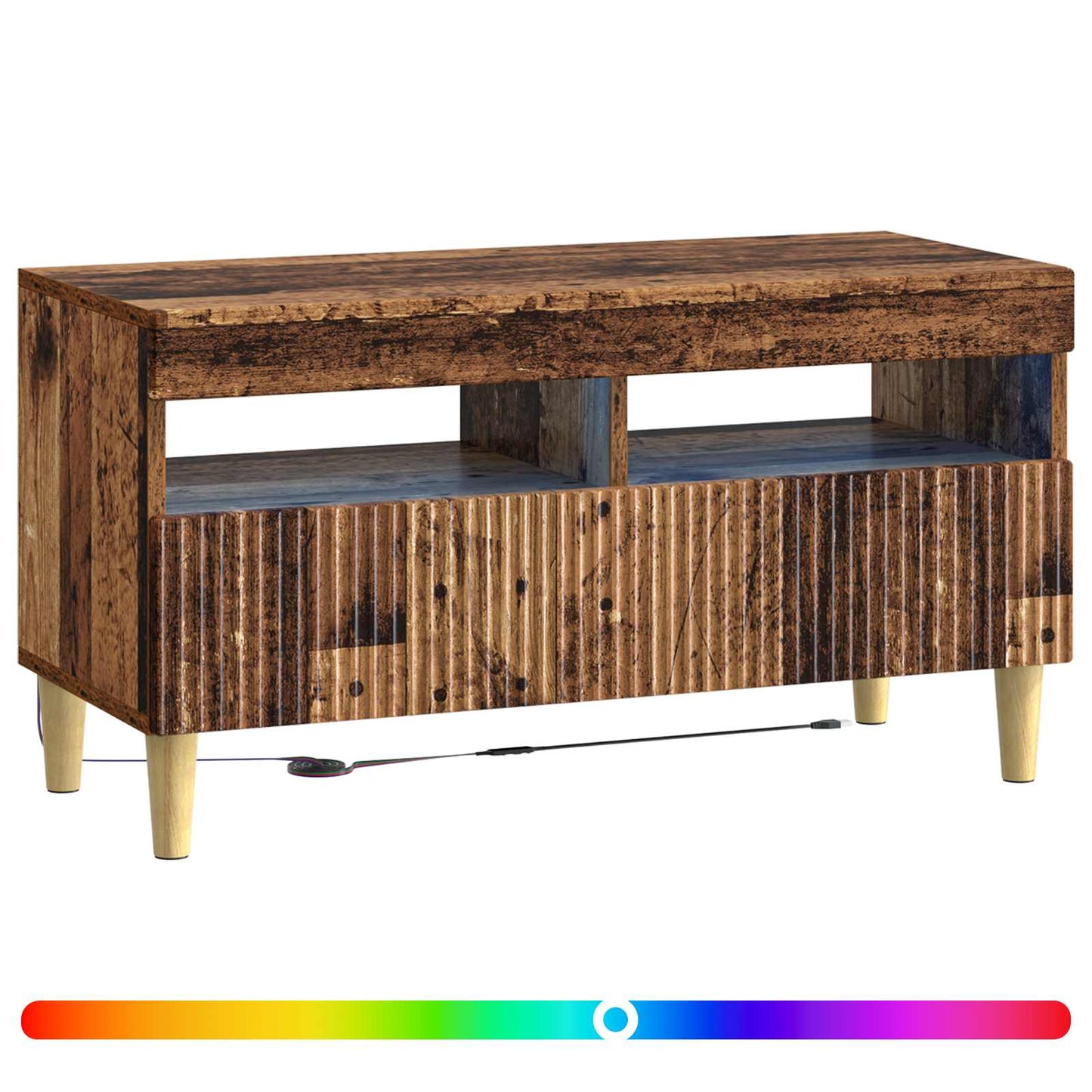 LED TV Cabinet Old Wood Engineered Wood