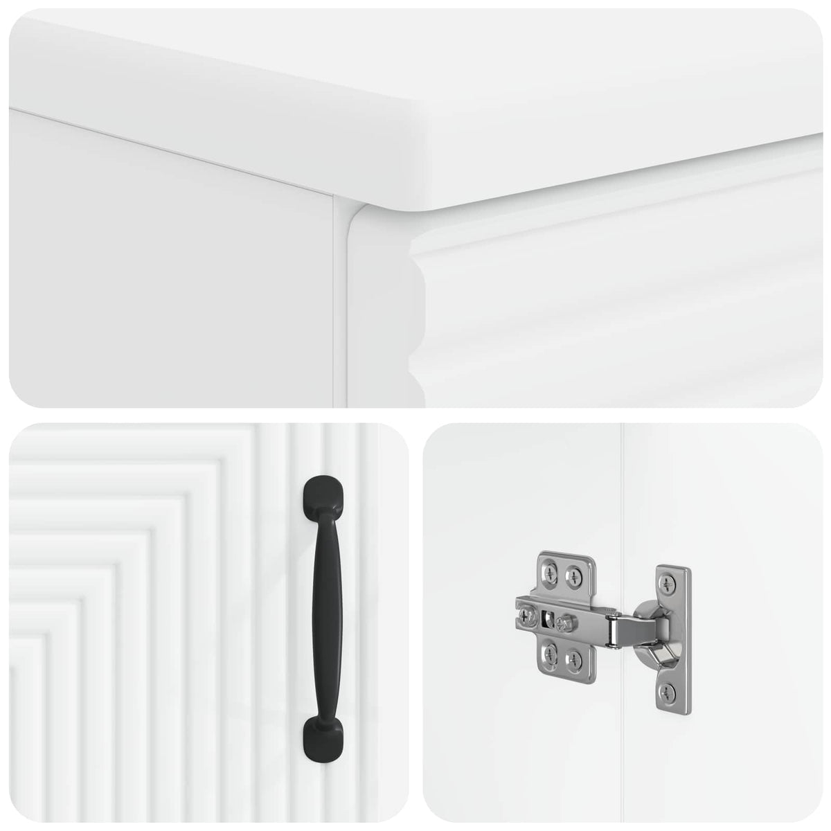 Bathroom Sink Cabinet HAARLEM White 59.5 x 31.5x 59 cm