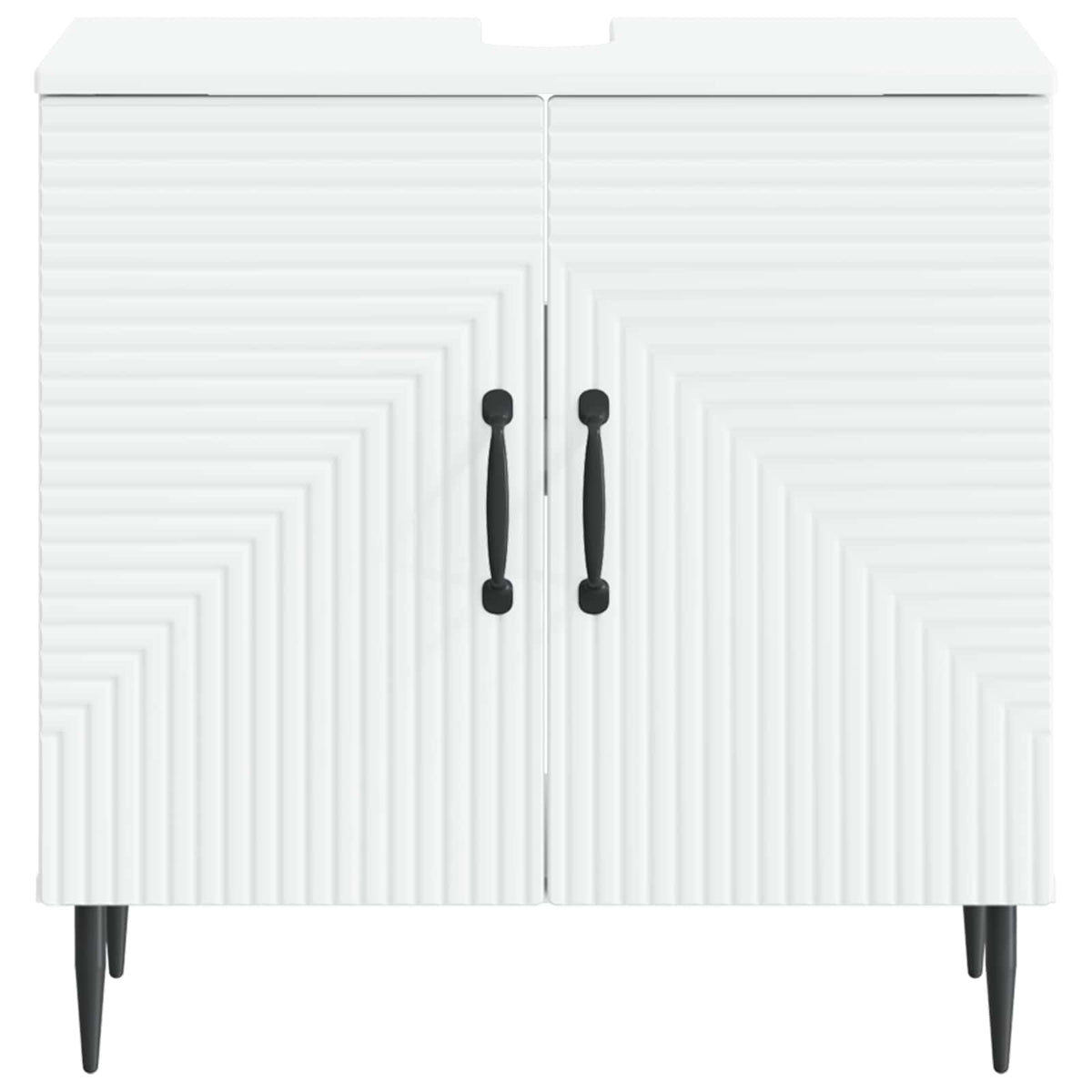 Bathroom Sink Cabinet HAARLEM White 59.5 x 31.5x 59 cm