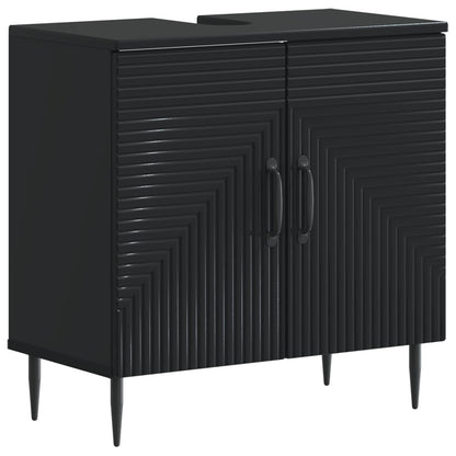 Bathroom Sink Cabinet HAARLEM Black 59.5 x 31.5x 59 cm